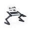 Contemporary Home Living 16.5" Black Adjustable and Foldable Portable Laptop Stand